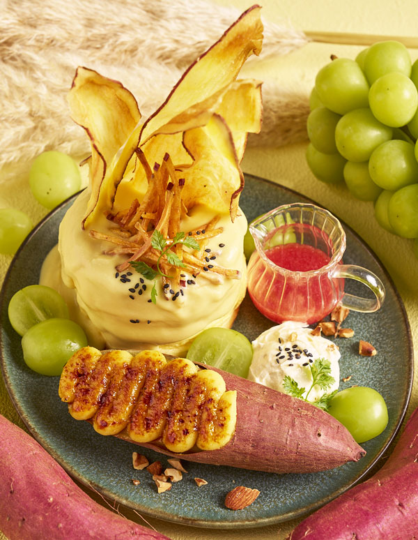 おいものブリュレマスカットパンケーキ